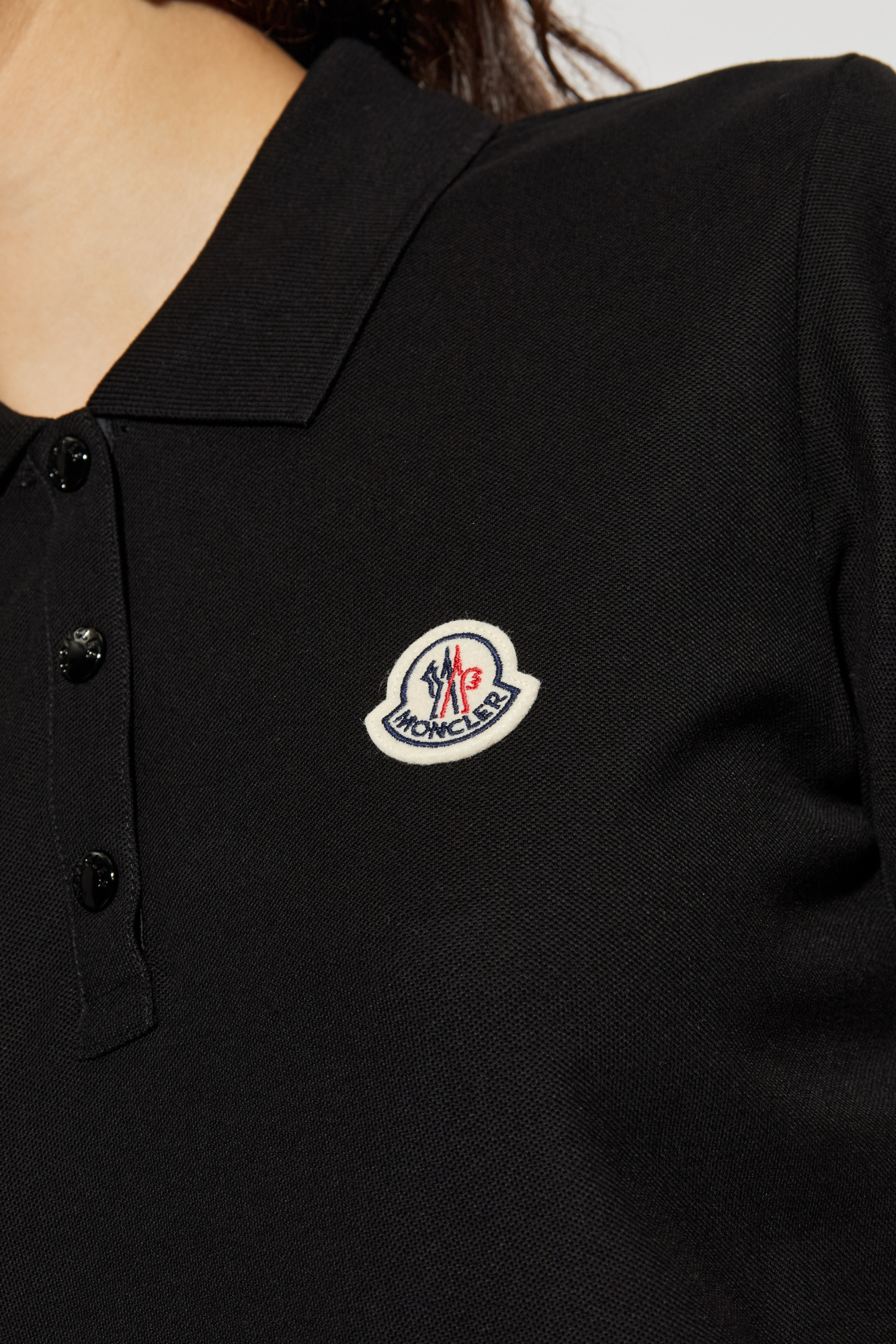 Black Polo with logo Moncler - Vitkac Canada